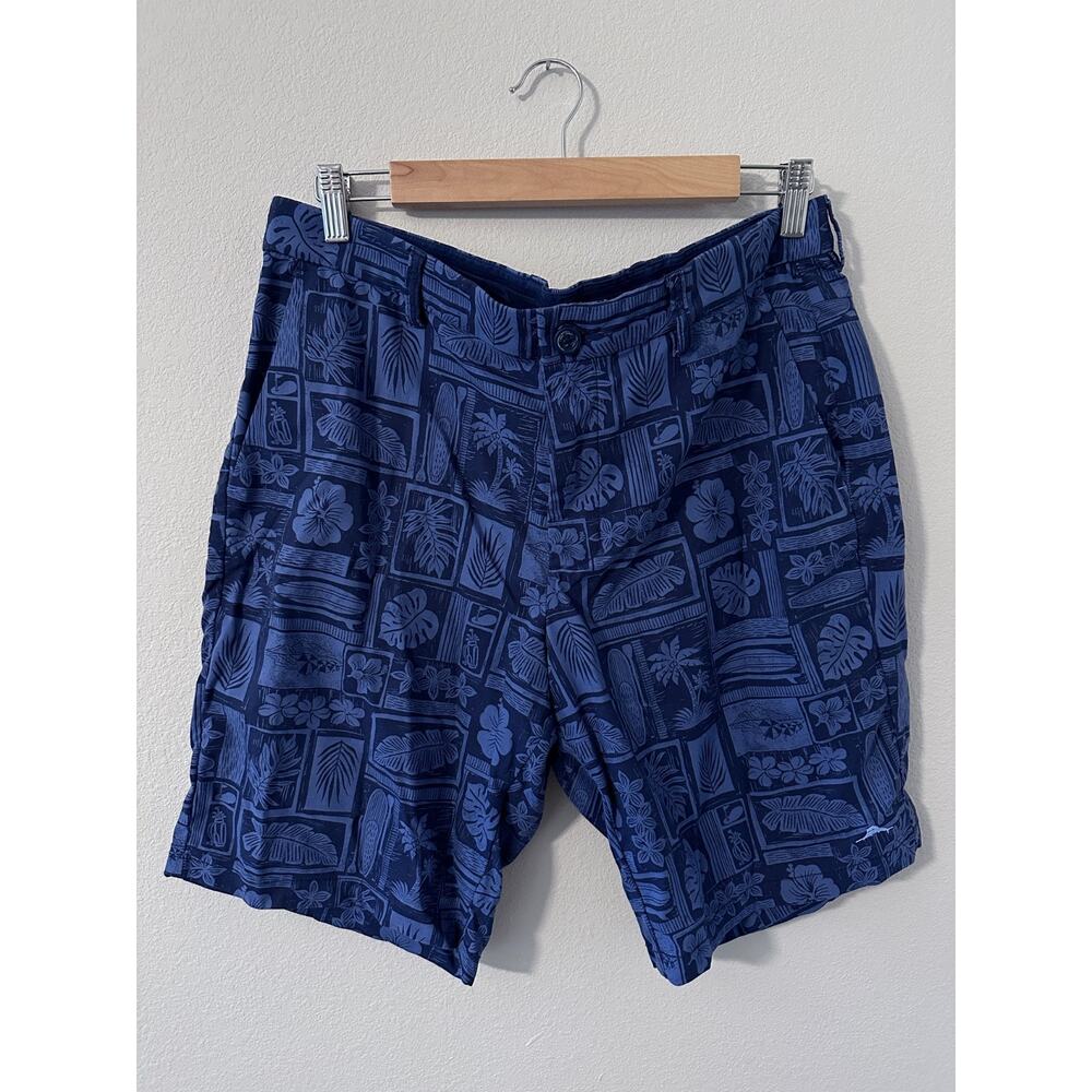 Tommy Bahama mens shorts size 34 hawaiian blue summer pool